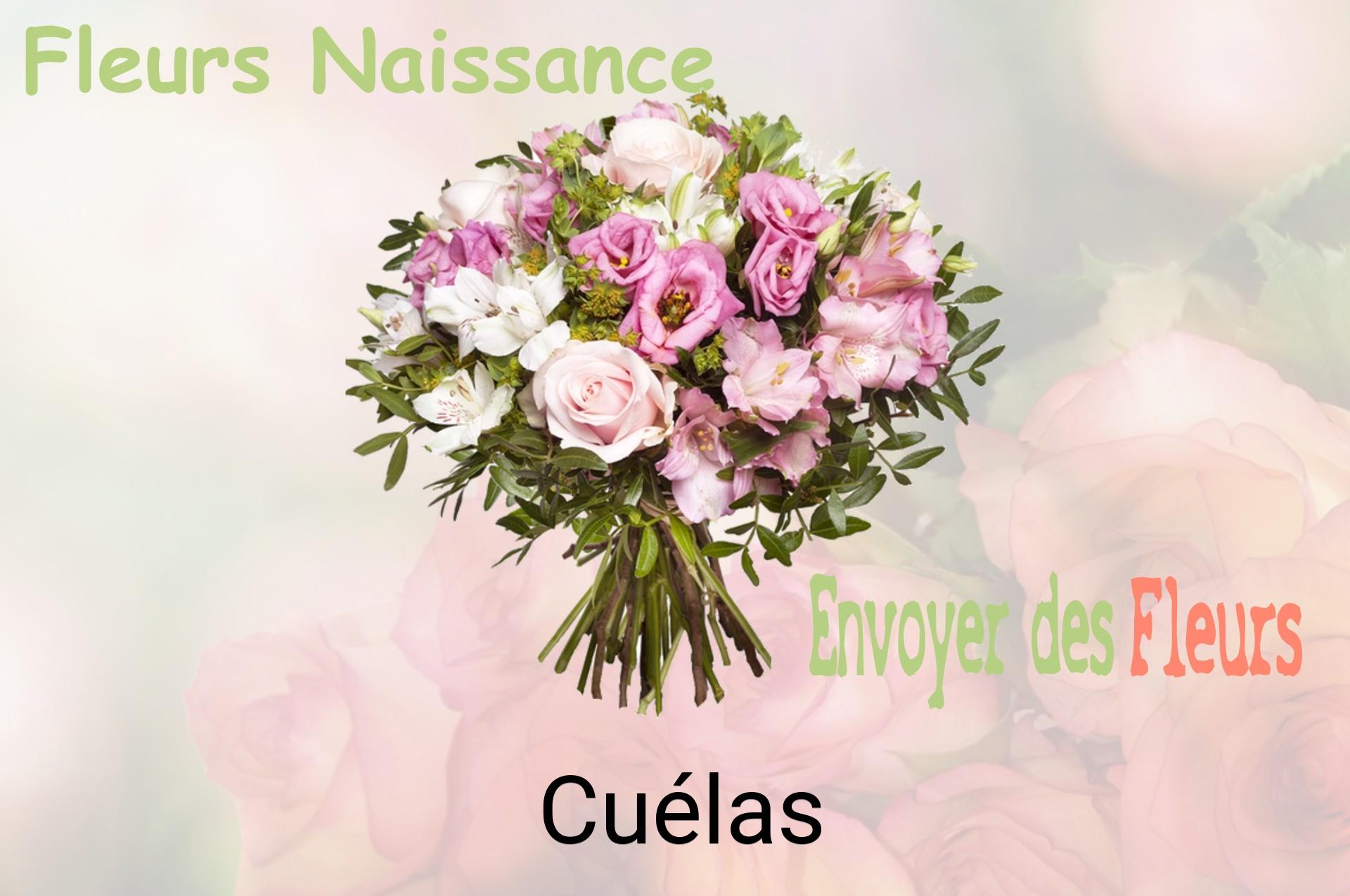 Bouquet de fleurs de naissance livré à Cuélas